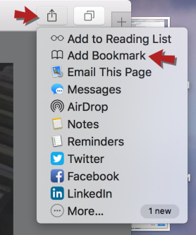 add a safari bookmark to desktop